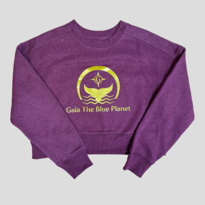 Crewneck Croptop with "Gaia the Blue Planet"