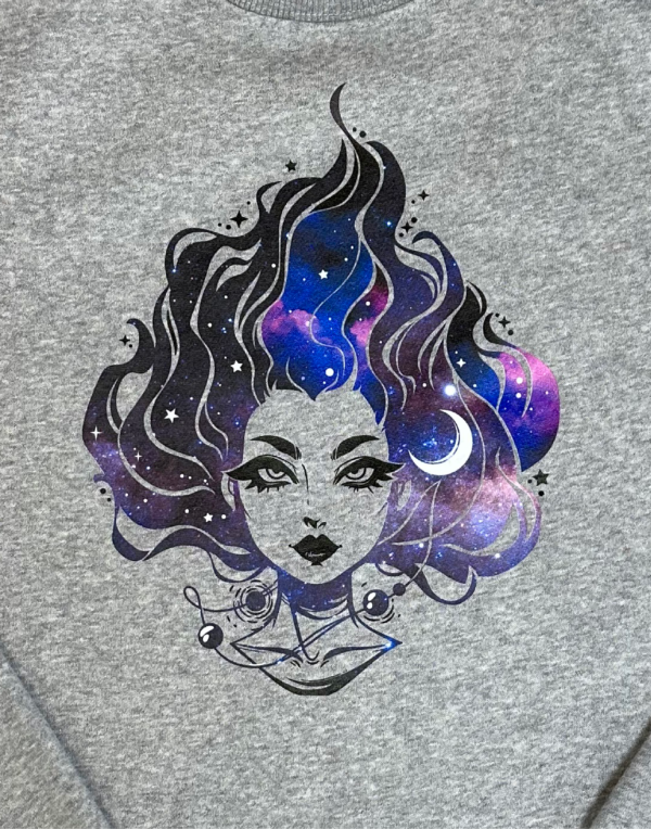 Crewneck Croptop with Stellar Design - Image 3