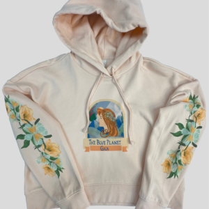 Hoodie Croptop with Mother Nature Design for Women