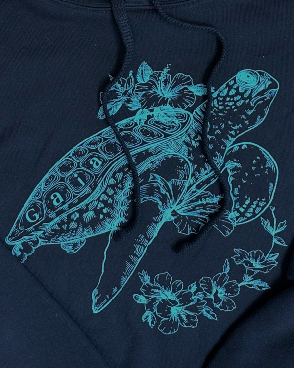 Hoodie Croptop with Turtle Design for Women - Image 3