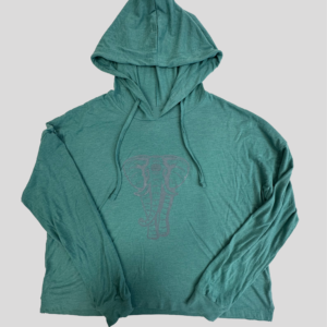 Crewneck Croptop with Elephant Design for Women