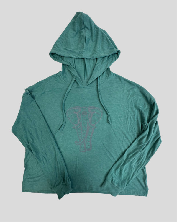 Crewneck Croptop with Elephant Design for Women