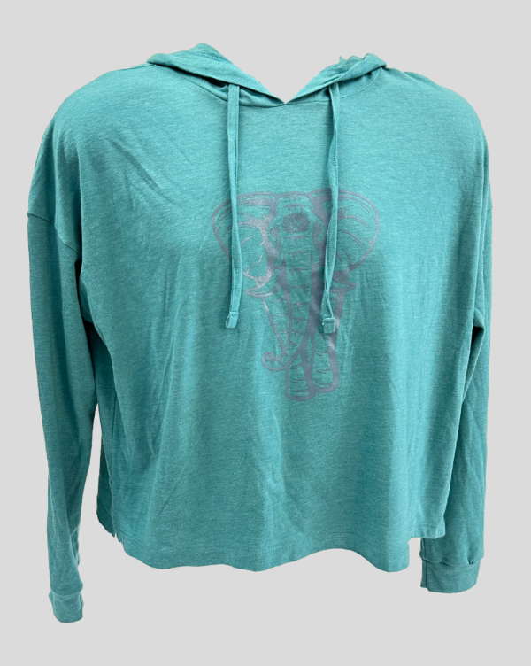 Crewneck Croptop with Elephant Design for Women - Image 2