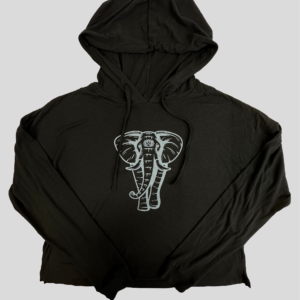 Crewneck Croptop with Elephant Design for Women