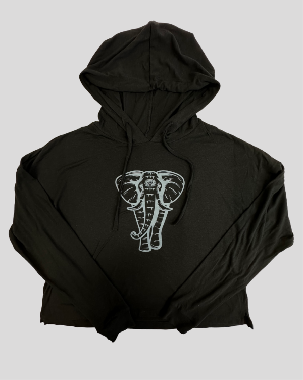 Crewneck Croptop with Elephant Design for Women