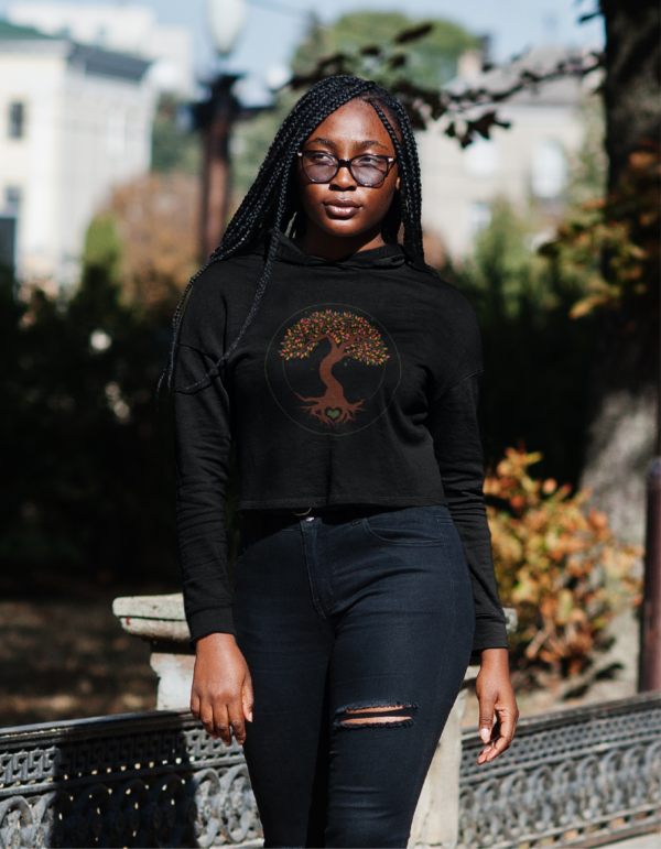 Women's Croptop Hoodie - Tree of Life - Image 4