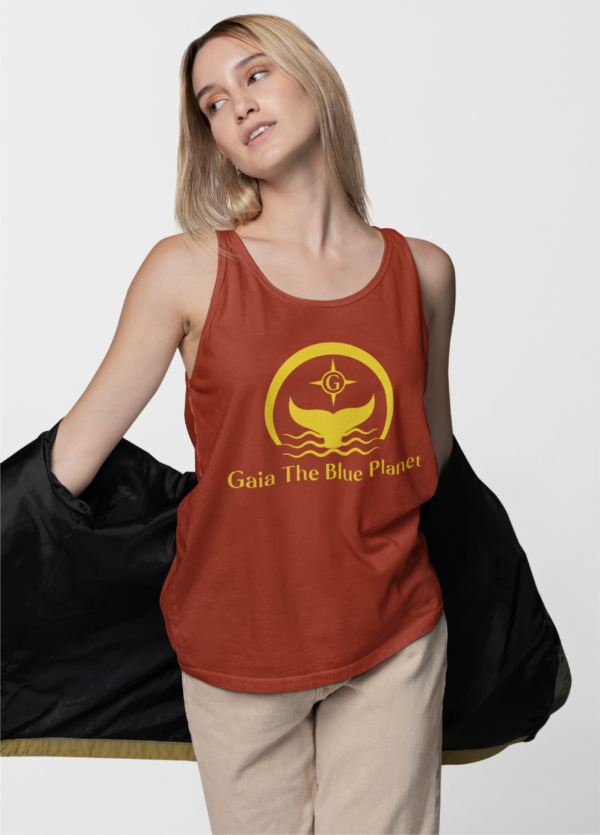 Sleeveless Shirt with Gaia the Blue Planet Logo for Women - Image 4